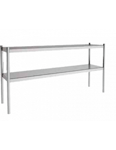 ESTANTE SOBREMESA  DOBLE DE ACERO INOXIDABLE PARA MESAS DE TRABAJO
