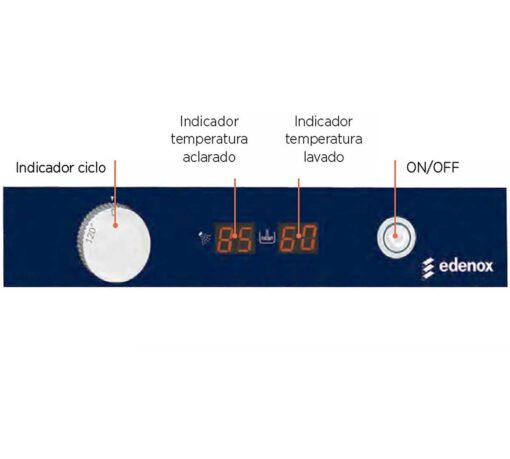 LAVAVASOS INDUSTRIAL CESTA 40X40CM AV-2100 S1 EDENOX - Imagen 3