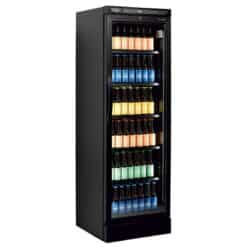 ARMARIO EXPOSITOR REFRIGERADO 1 PUERTA DE CRISTAL 372 LITROS COLOR NEGRO CEV425-I BLACK