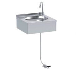 LAVAMANOS MURAL DE ACERO INOXIDABLE 500X450X230H MM LMP-54