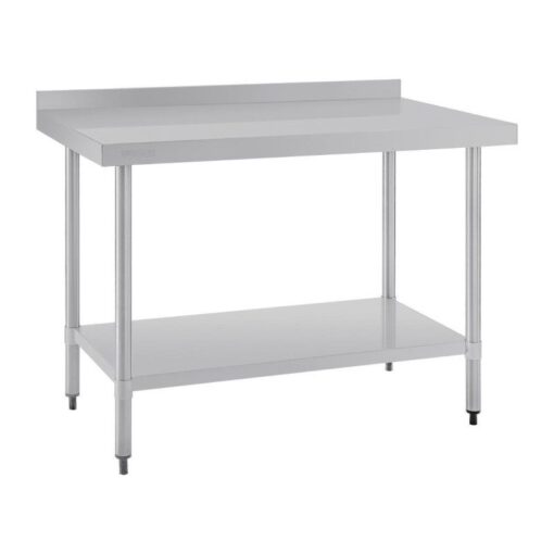 MESA DE TRABAJO MURAL CON ESTANTE ACERO INOXIDABLE GAMA 600