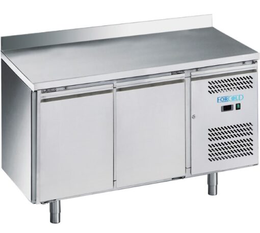 MESA REFRIGERADA DE 2 PUERTAS INOX CON PETO - DUE EFFE