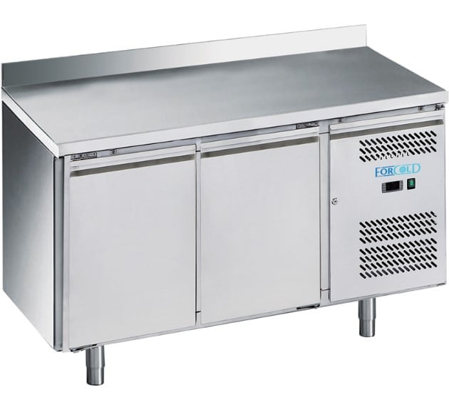 MESA REFRIGERADA DE 2 PUERTAS INOX CON PETO - DUE EFFE