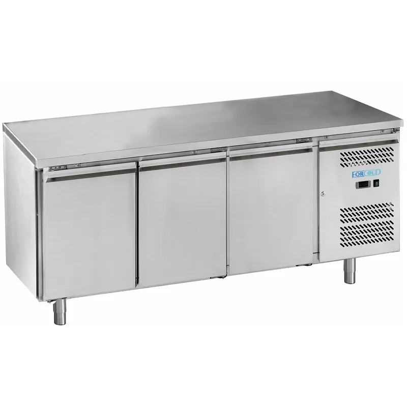MESA REFRIGERADA DE 3 PUERTAS INOX SIN PETO - DUE EFFE