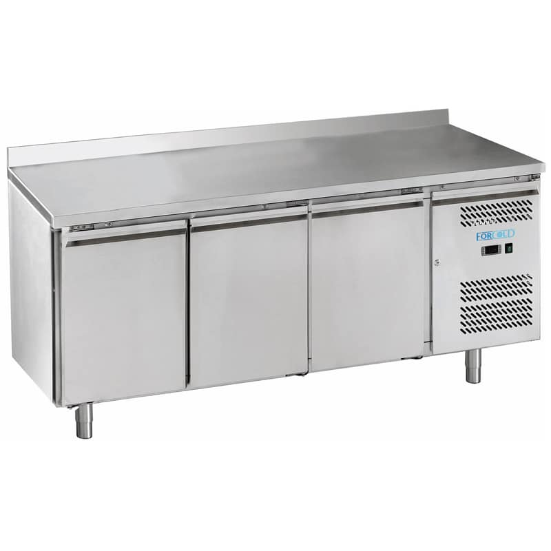MESA REFRIGERADA DE 3 PUERTAS INOX CON PETO - DUE EFFE