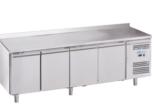 MESA REFRIGERADA DE 4 PUERTAS INOX CON PETO - DUE EFFE