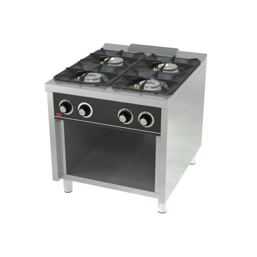 COCINA A GAS CON 4 FUEGOS + ESTANTE  – HR FAINCA