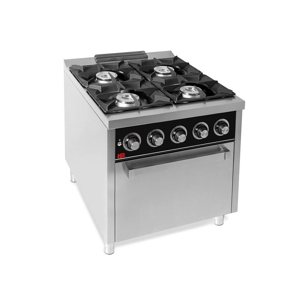 COCINA A GAS CON 4 FUEGOS + HORNO ELECTRICO - HR FAINCA