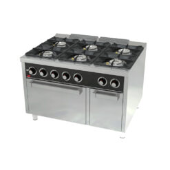 COCINA A GAS CON 6 FUEGOS + HORNO MAXI ELECTRICO – HR FAINCA