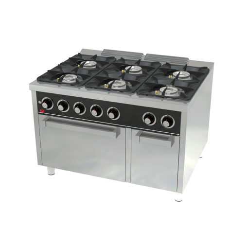 COCINA A GAS CON 6 FUEGOS + HORNO MAXI ELECTRICO – HR FAINCA