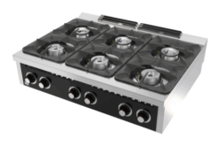 COCINA A GAS CON 6 FUEGOS DE SOBREMESA SERIE 900 - HR FAINCA