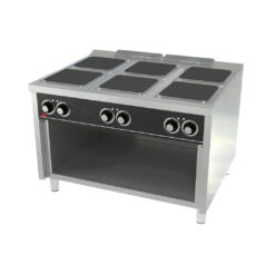 COCINA ELÉCTRICA CON 6 PLACAS + ESTANTE – HR FAINCA