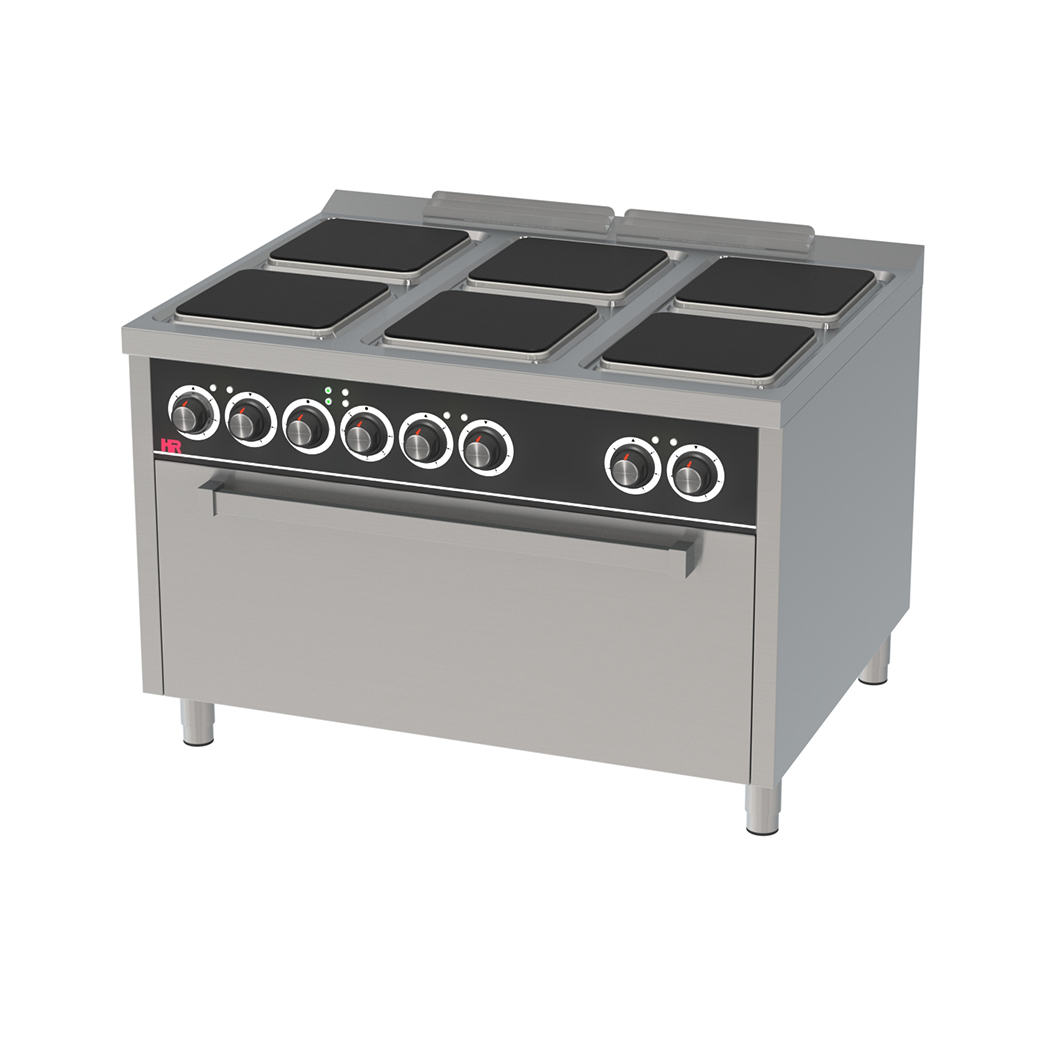COCINA ELÉCTRICA CON 6 PLACAS + HORNO MAXI - HR FAINCA