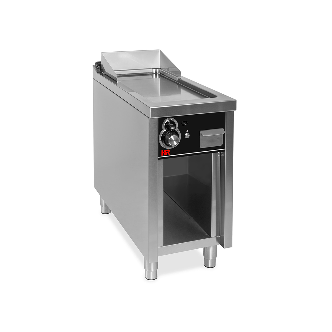 FRY-TOP A GAS DE CROMO CON ESTANTE 400MM LARGO SERIE 900 - HR FAINCA