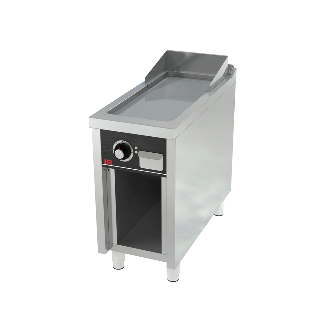 FRY-TOP ELECTRICO DE CROMO CON ESTANTE 400MM LARGO SERIE 900 – HR FAINCA