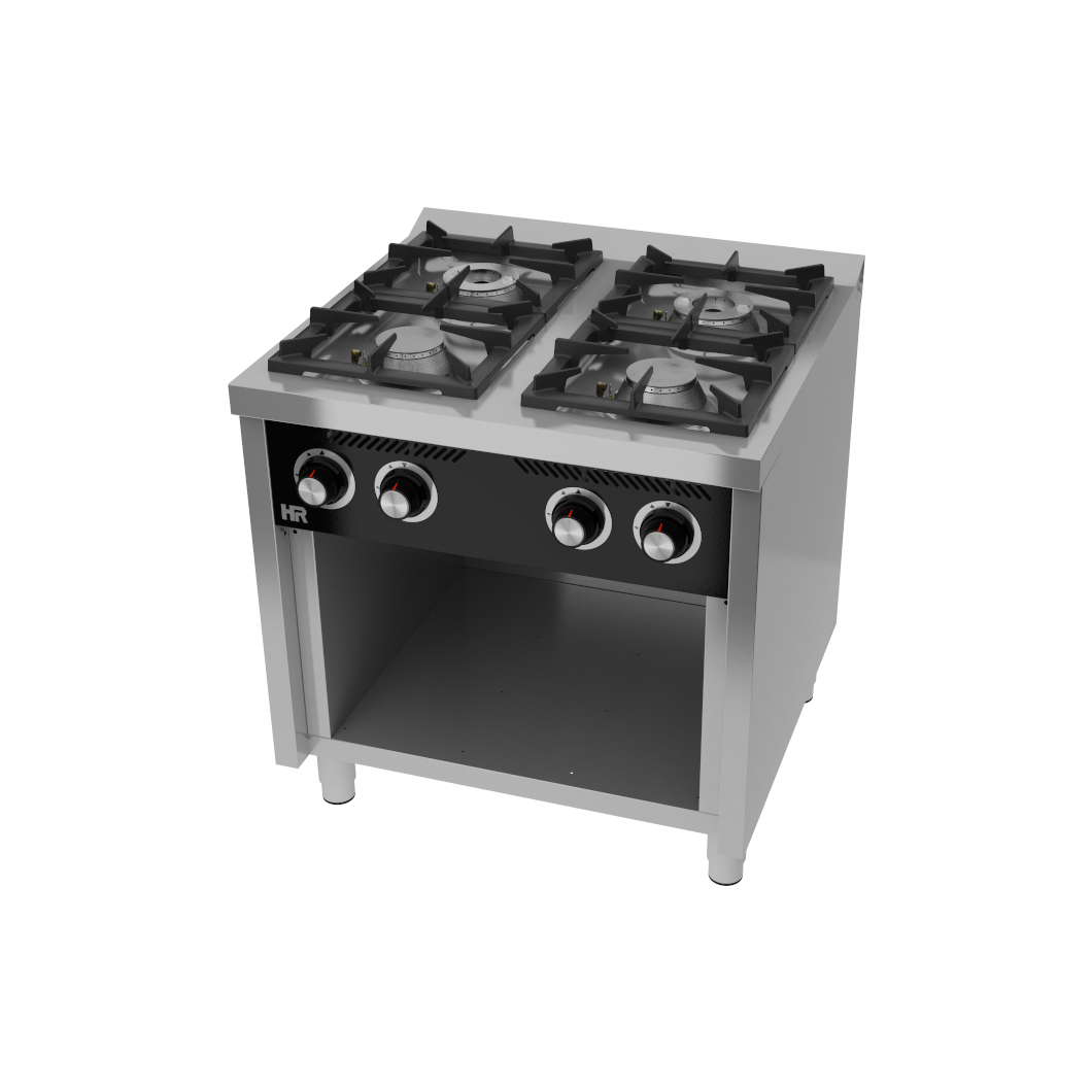 COCINA A GAS DE 4 FUEGOS CON ESTANTE SERIE 750 - HR FAINCA