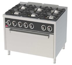 COCINA A GAS DE 6 FUEGOS CON HORNO MAXI SERIE 750 – HR FAINCA