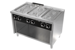COCINA A GAS BASIC DE 6 FUEGOS CON ESTANTE SERIE 750 – HR FAINCA