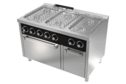 COCINA A GAS BASIC DE 6 FUEGOS CON HORNO SERIE 750 – HR FAINCA