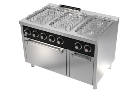COCINA A GAS BASIC DE 6 FUEGOS CON HORNO SERIE 750 – HR FAINCA