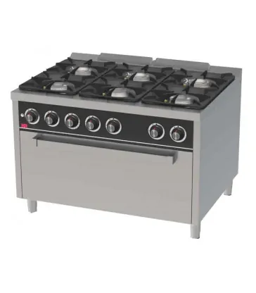 COCINA A GAS BASIC DE 6 FUEGOS CON HORNO SERIE 750 – HR FAINCA