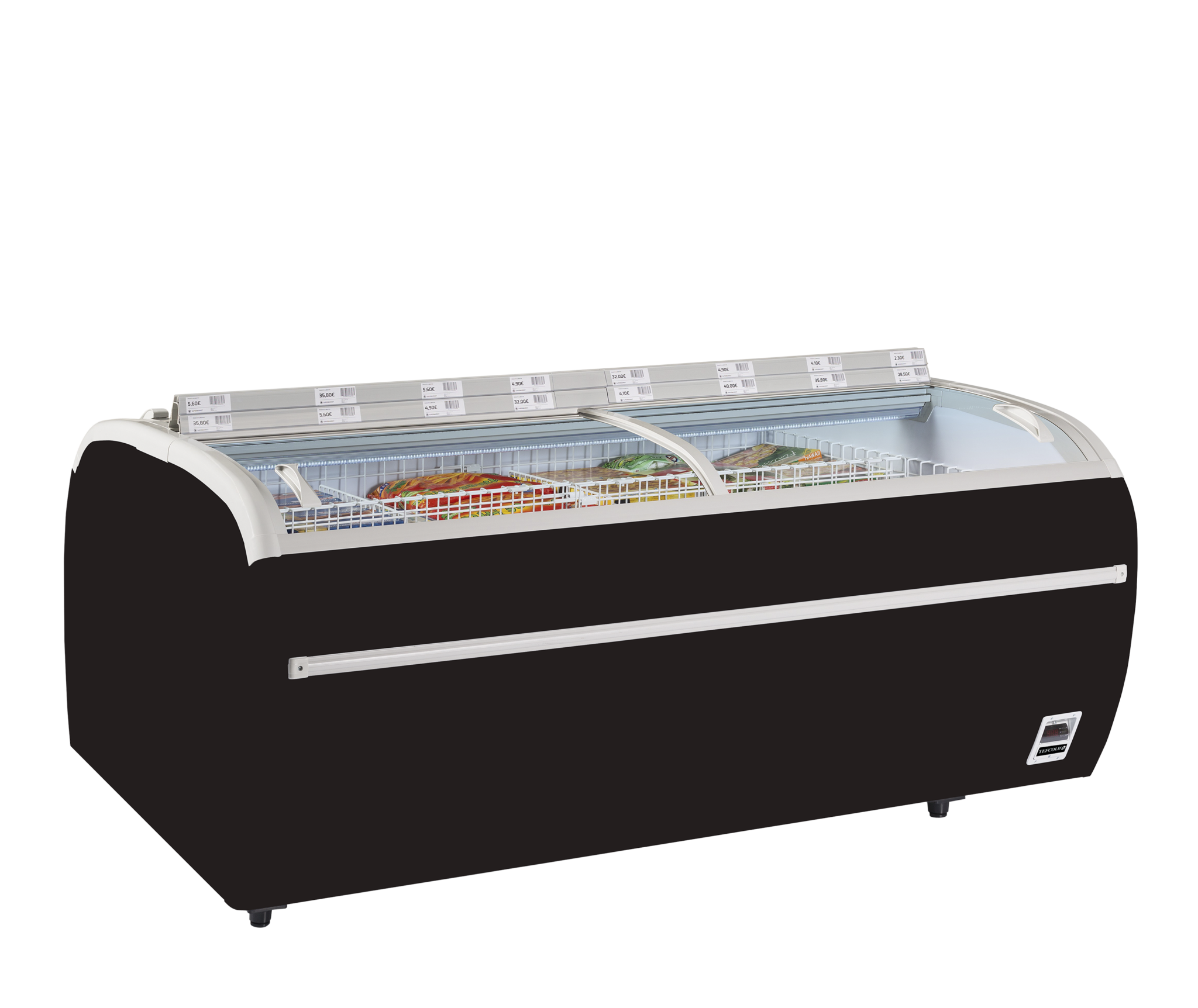 Isla de supermercado bitemperatura color negro TWIN 220B-CF
