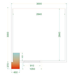 Cámara frigorífica CRPF3030WD