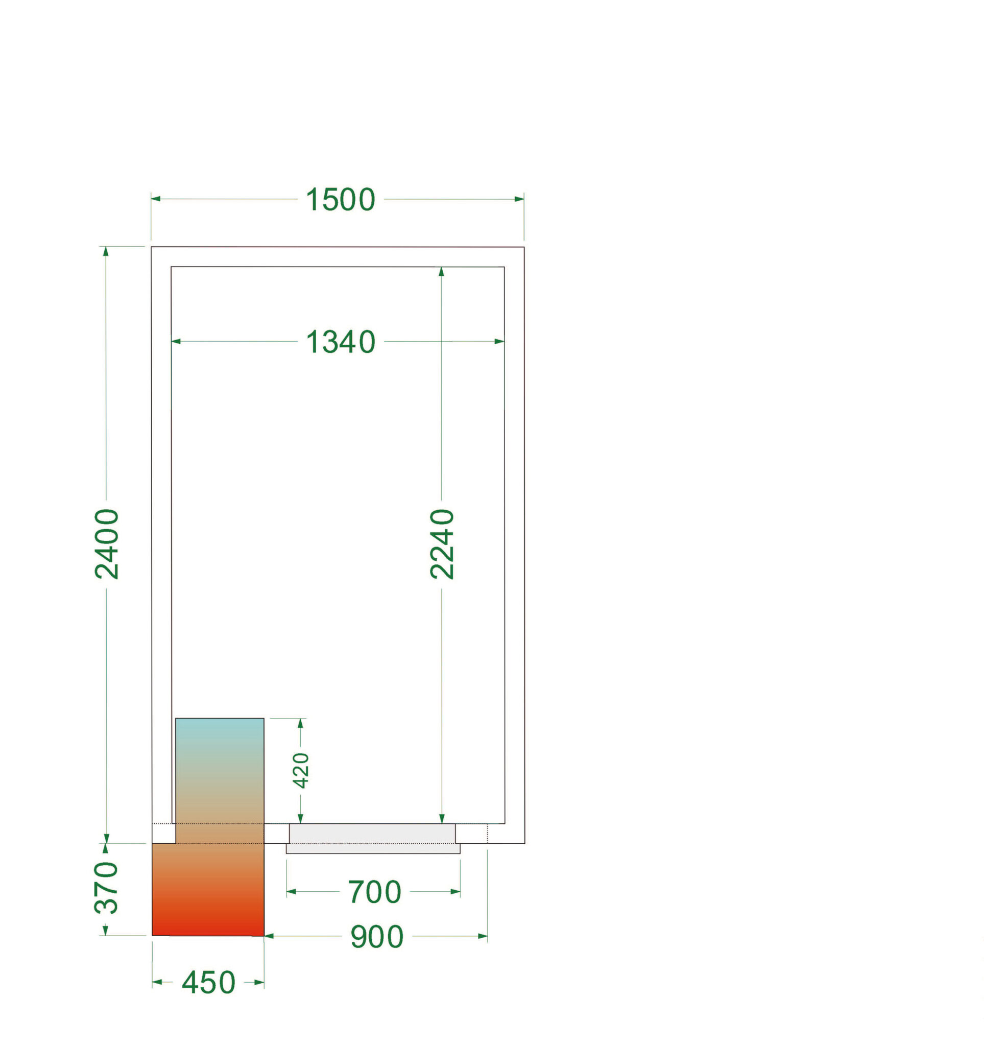Cámara frigorífica CRPF1524