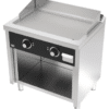 FRY-TOP PLANCHA ELÉCTRICADE ACERO RECTIFICADO CON ESTANTE