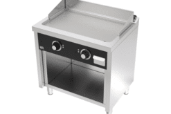 FRY-TOP PLANCHA ELÉCTRICADE ACERO RECTIFICADO CON ESTANTE