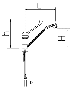 Alternative view of GRIFO DE SOBREMESA MONOMANDO CODO DOS AGUAS 463204